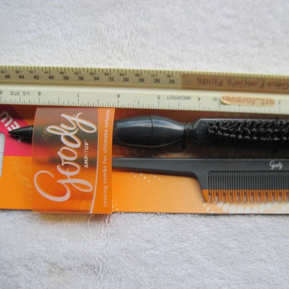 2 Goody Teasing Combs Volume Tease Hair Brush Comb - Picture 3 of 8